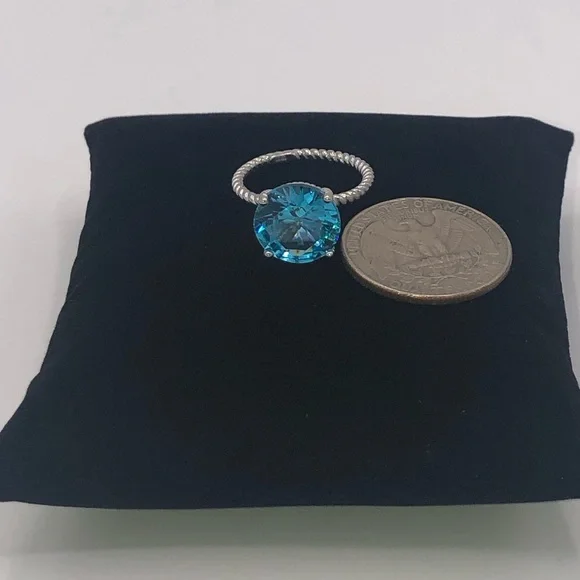 4ct Blue Apatite Ring - Picture 10 of 15